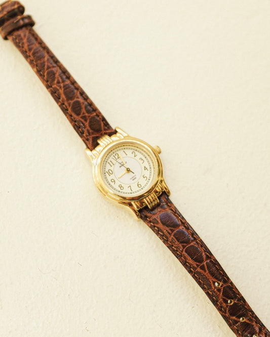 Timex Brown Croc Watch