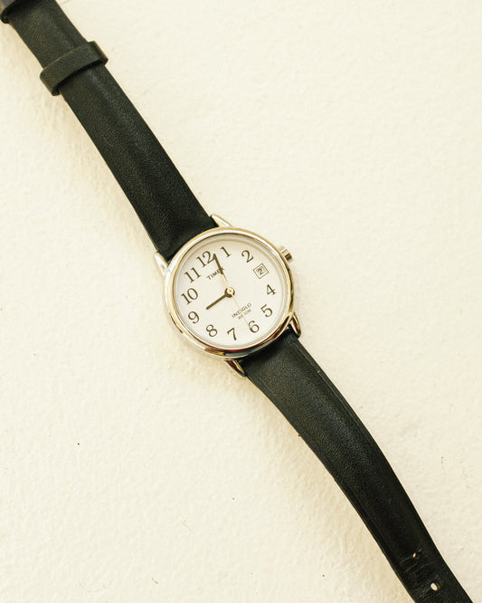 Timex Black Leather Watch