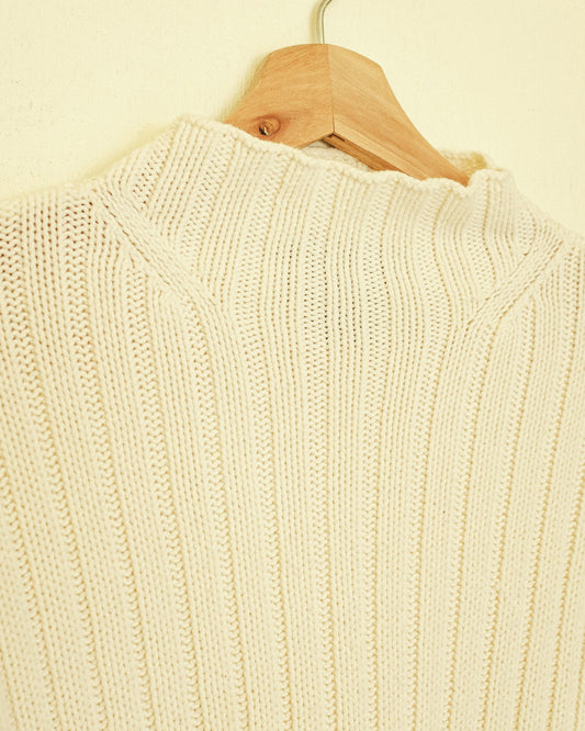 Ribbed Ivory Sweater