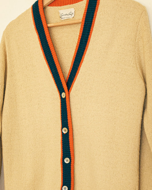 70's Striped Cardigan