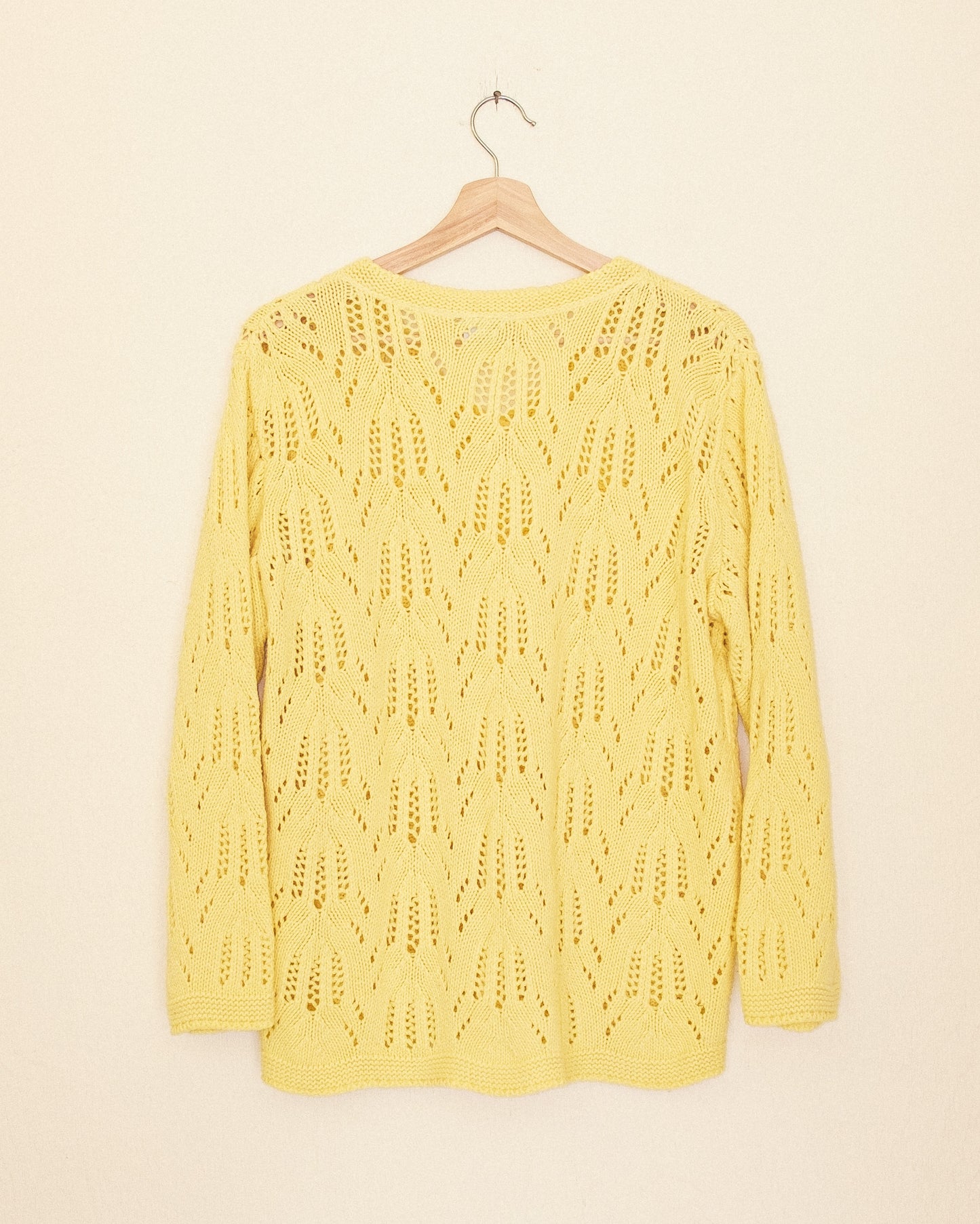 Yellow Open Weave Pullover