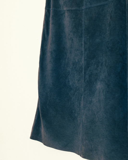 Navy Suede Skirt