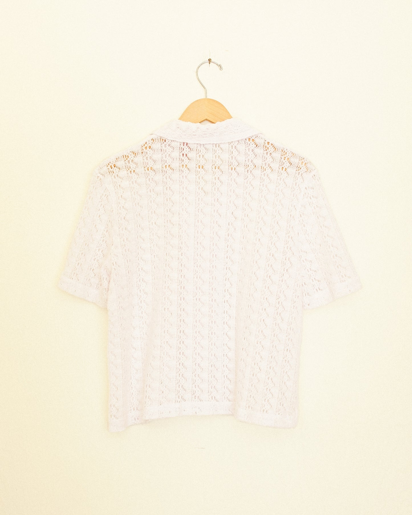 White Crochet Top