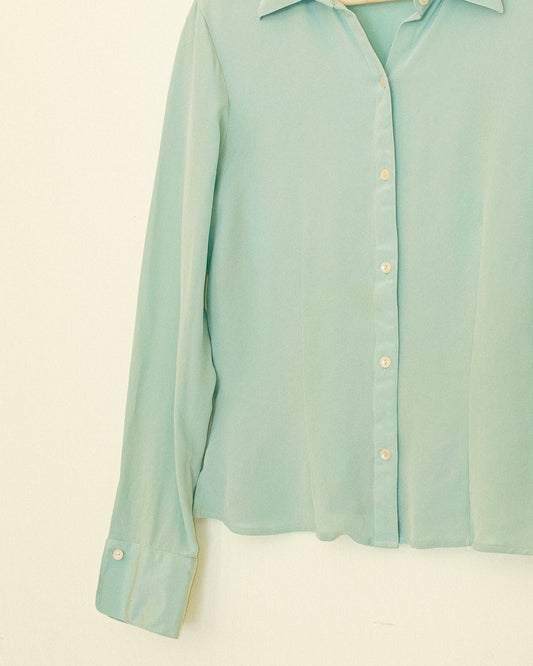 Mint Silk Blouse