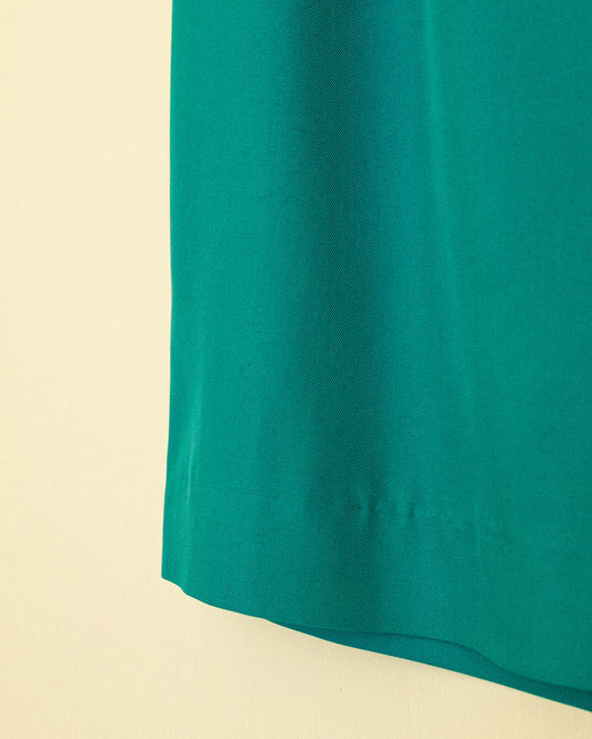 Teal Silk Skirt