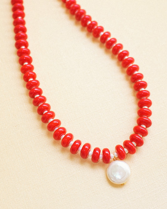 Cherry Pearl Necklace