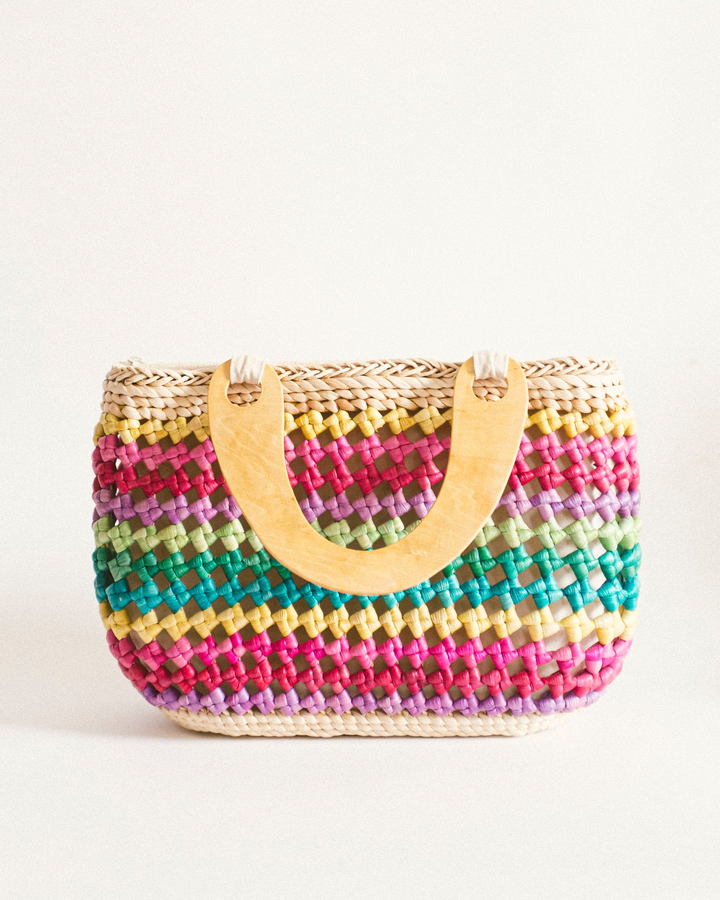 Rainbow Woven Handbag
