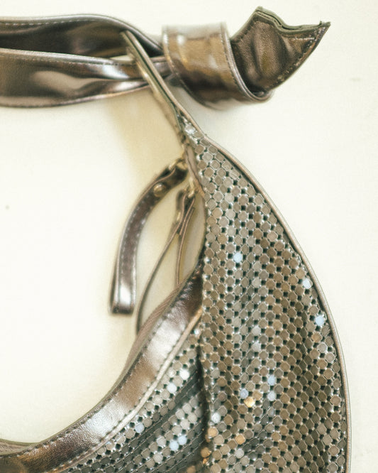 Silver Mesh Baguette Bag