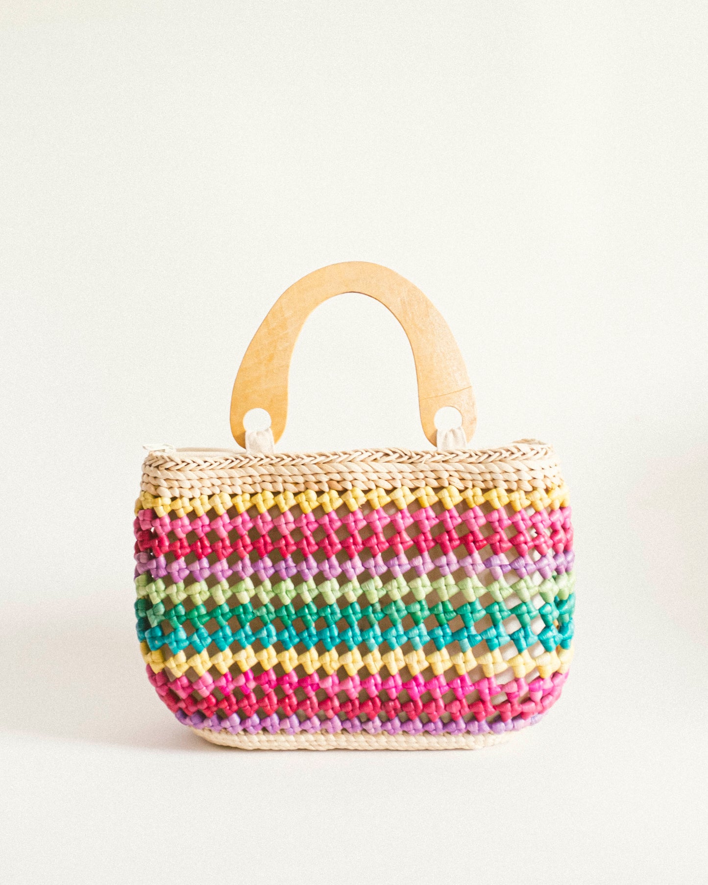 Rainbow Woven Handbag