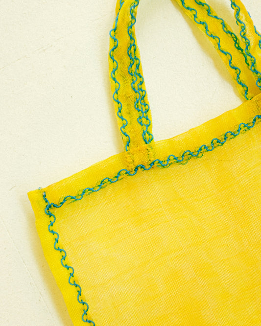 Yellow Mesh Tote