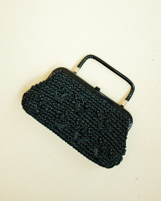 Woven Raffia Clutch