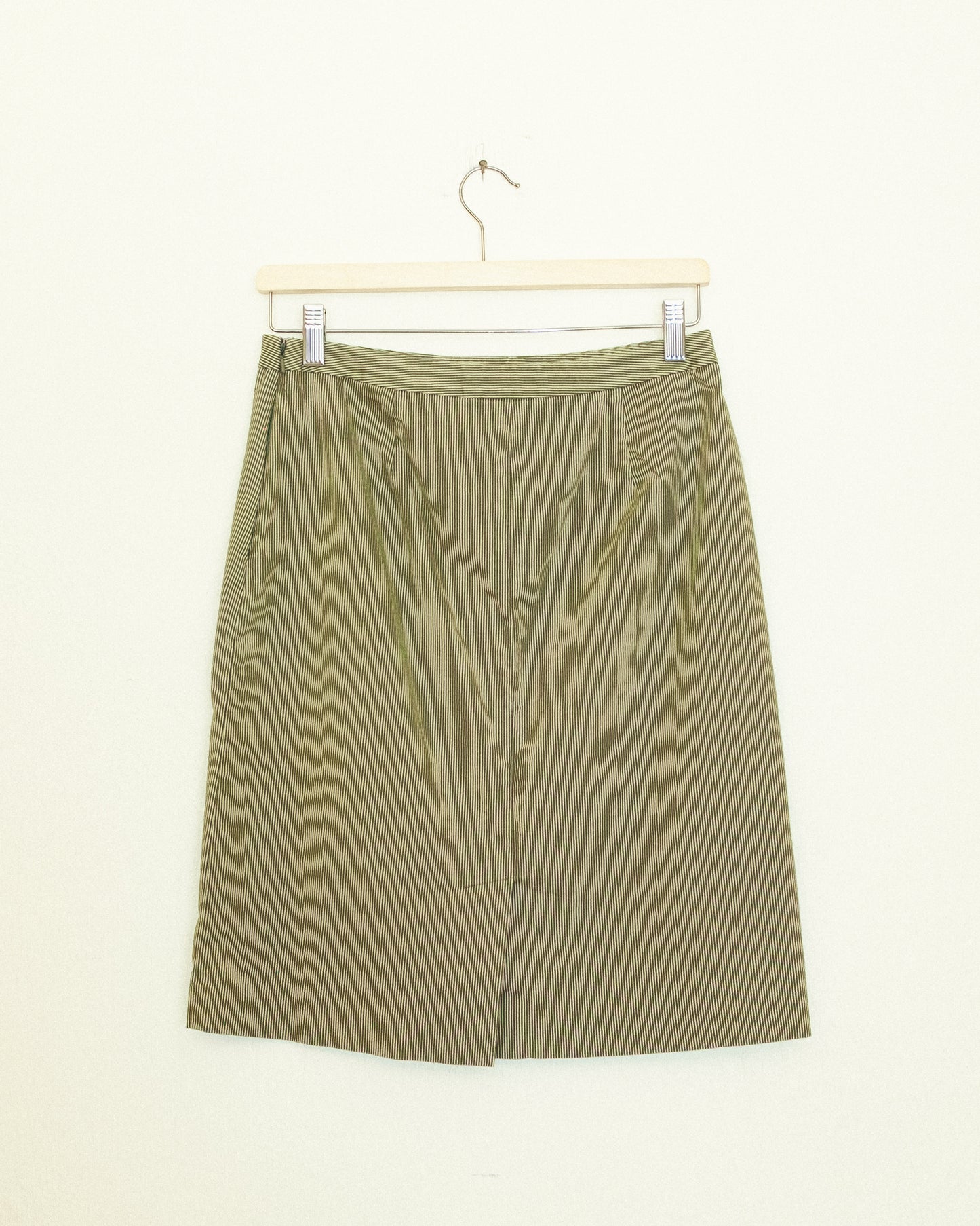 Olive Pin Stripe Skirt