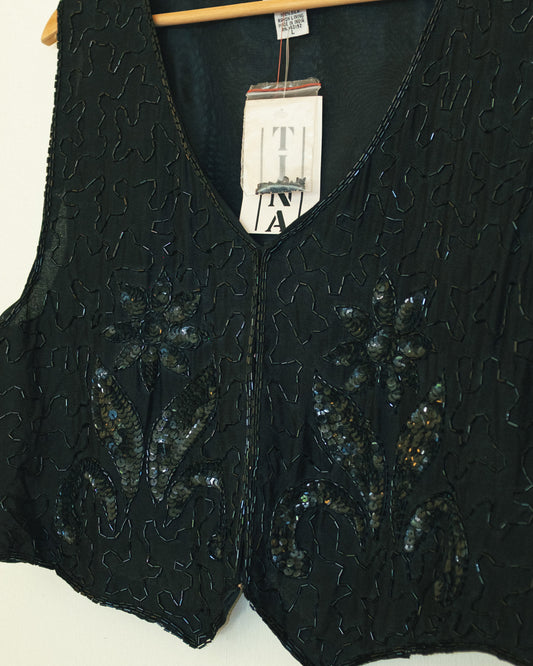 Silk Sequin Vest