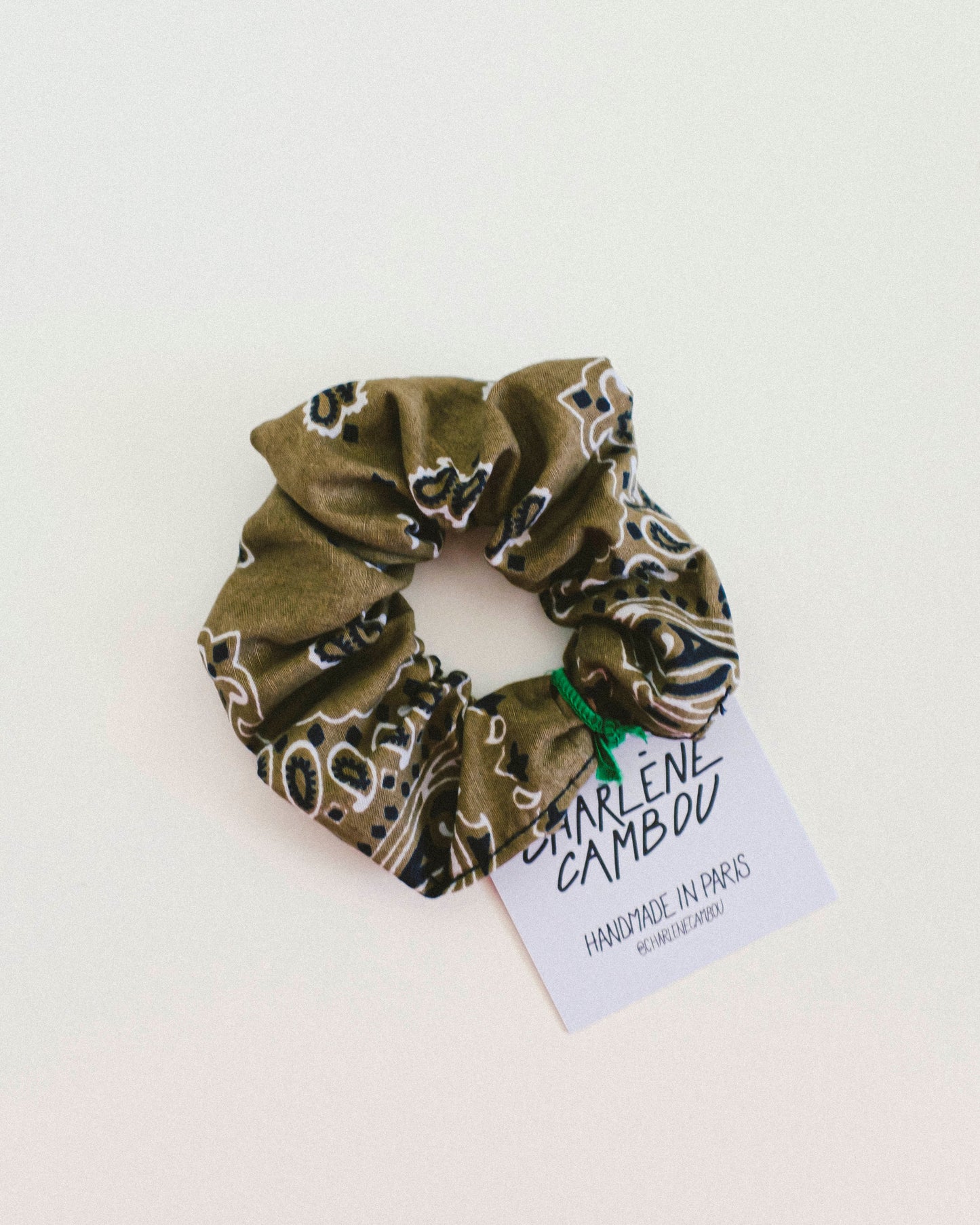 Vintage Bandana Scrunchie