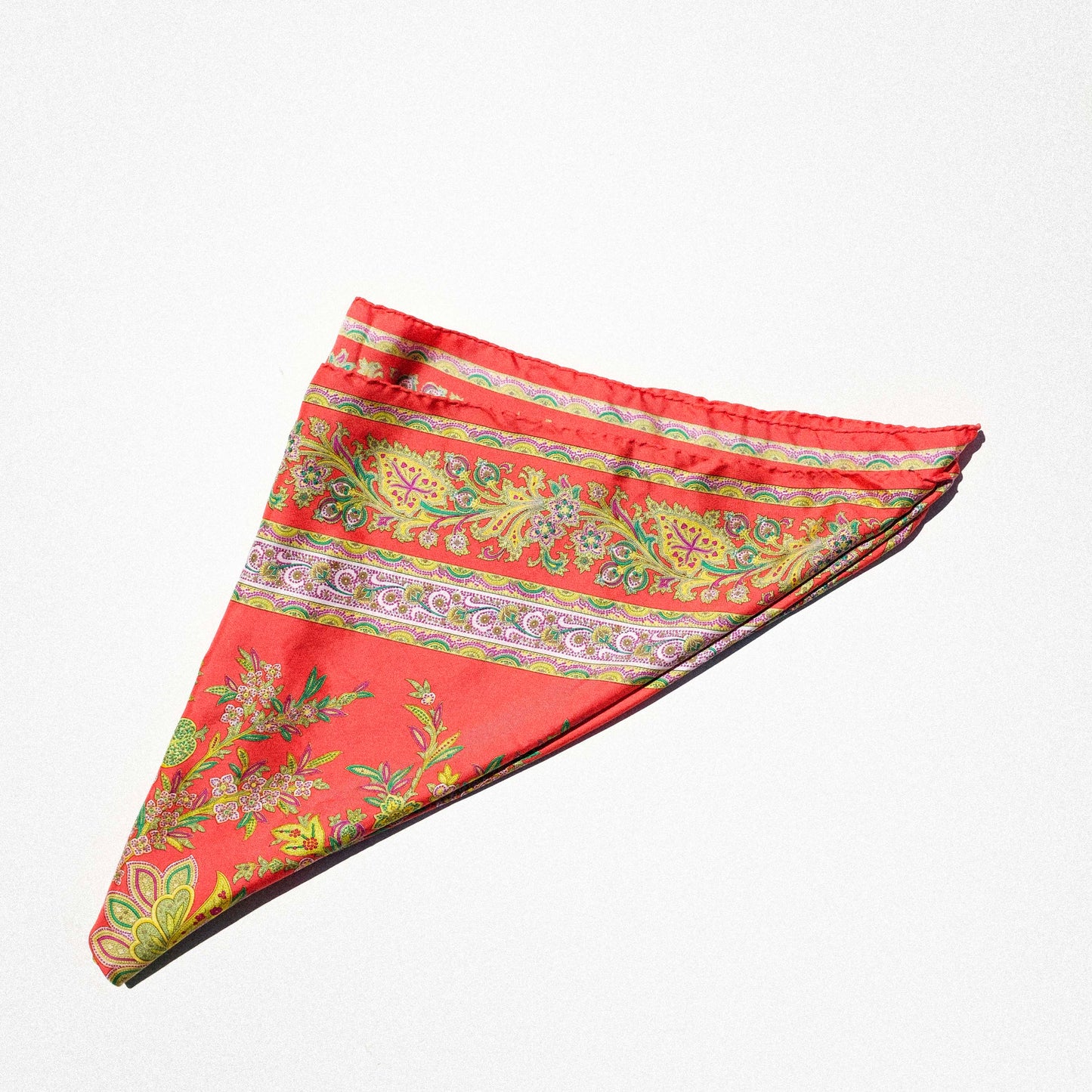 Oversized Silk Scarf - Coral