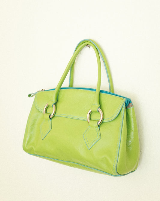 Lime Leather Handbag
