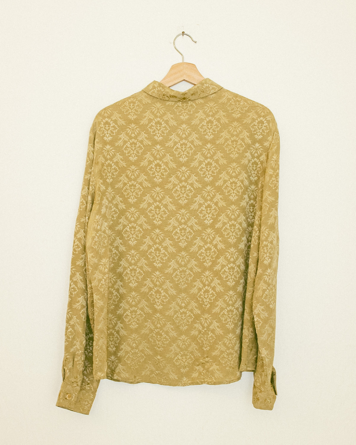 Olive Silk Blouse