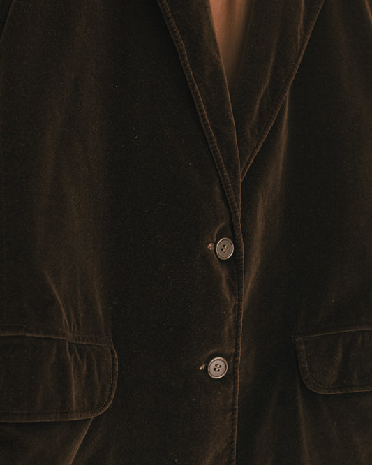 Cocoa Velvet Blazer