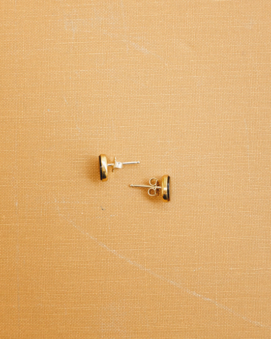 Tiger's Eye Oval Studs