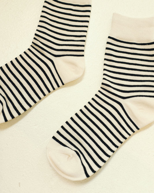 Stripe Socks: Black