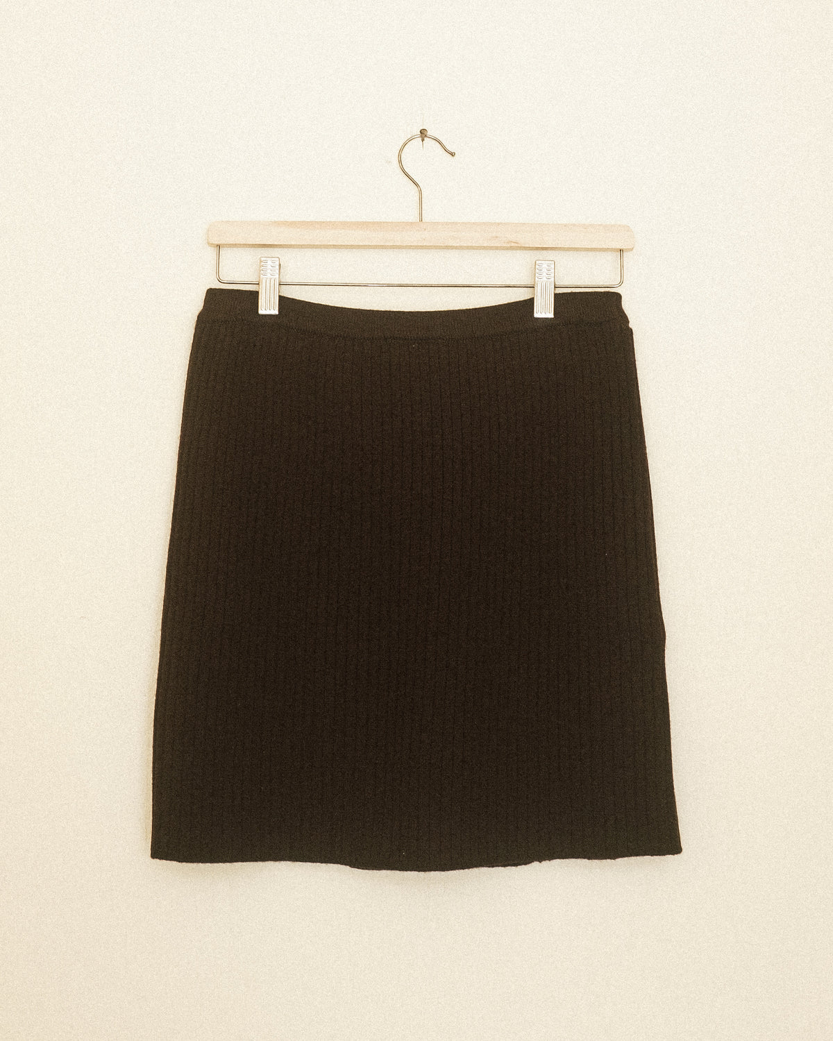 Merino Wool Knit Mini Skirt