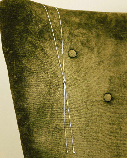 Infinity Bolo Necklace - Silver