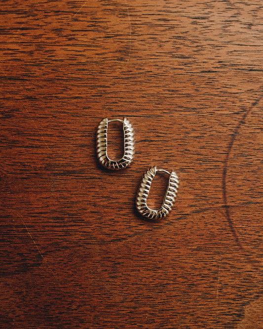 French Rope Hoops: Silver