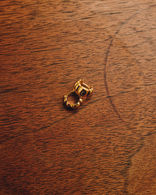 Sylvie Huggie Earrings: Gold