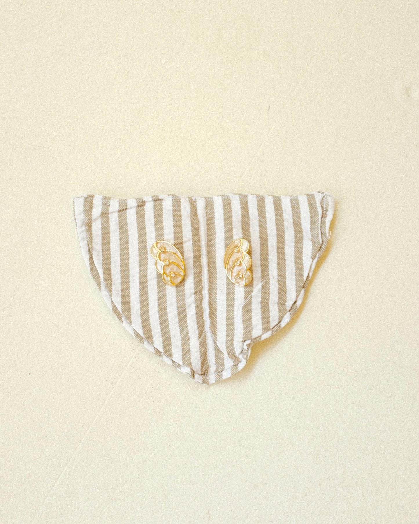 Winged Enamel Earrings