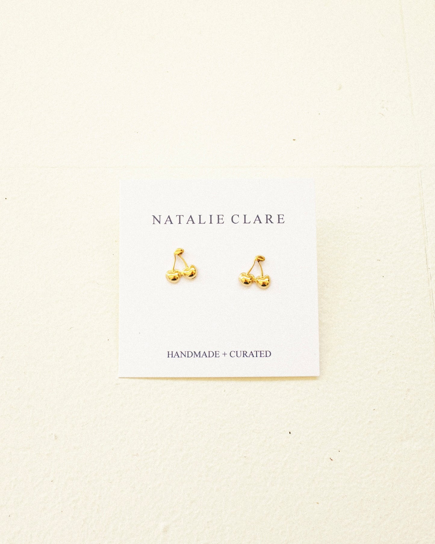 Gold Cherry Studs