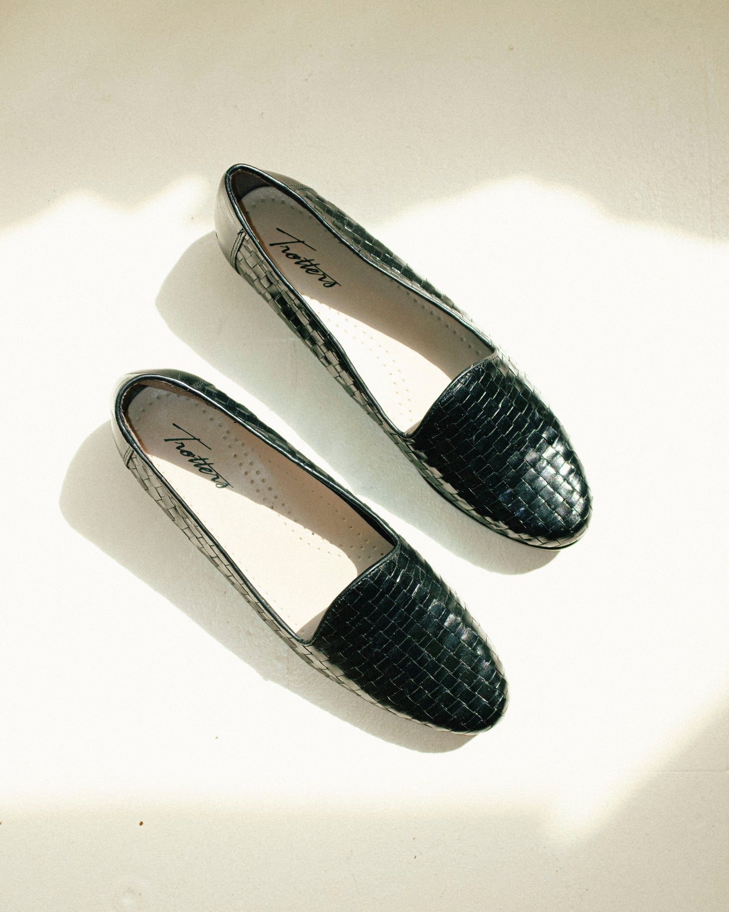 Woven Leather Loafers 7N