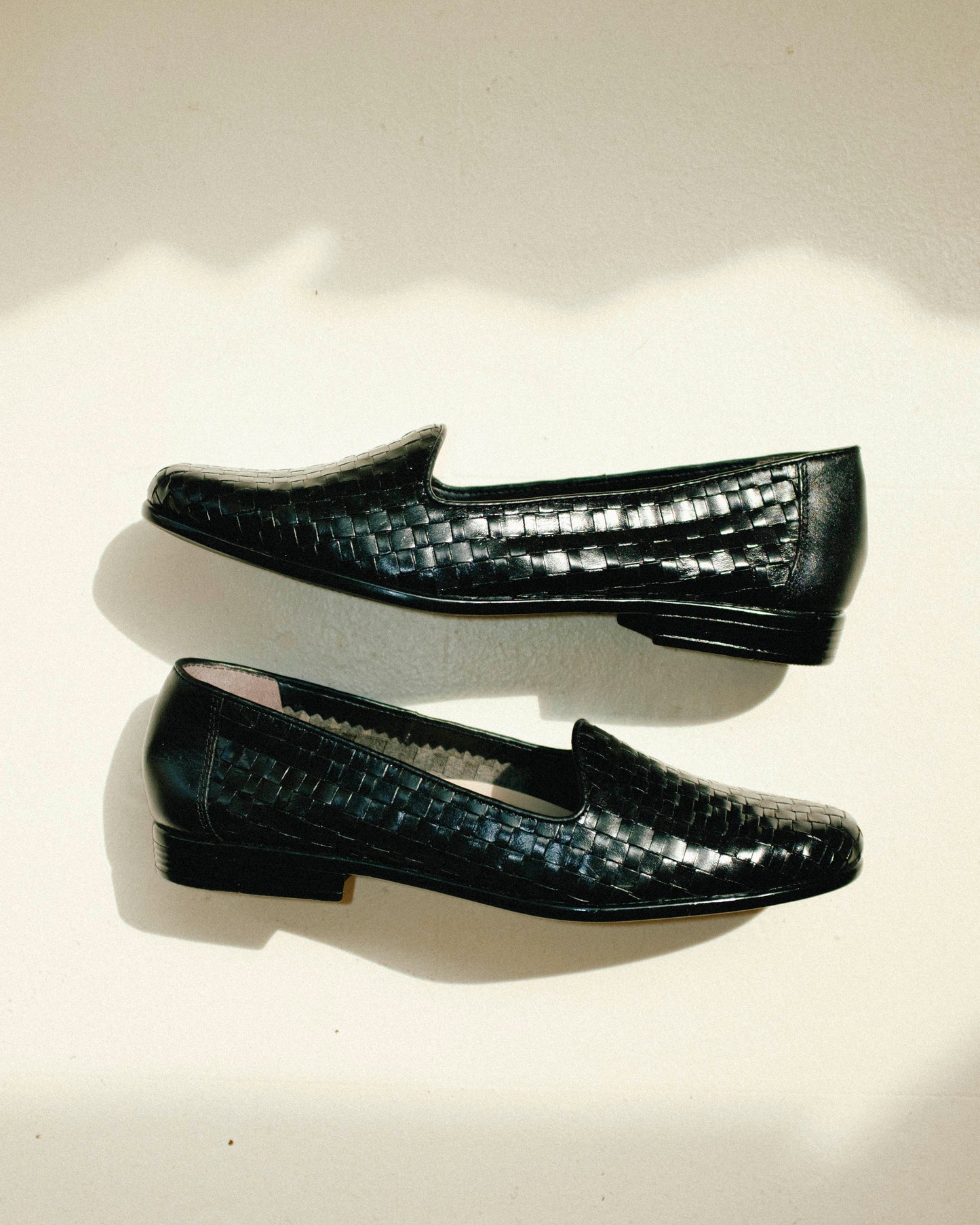 Woven Leather Loafers 7N