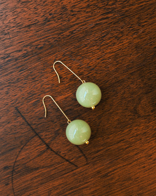Green Grape Drop Earrings
