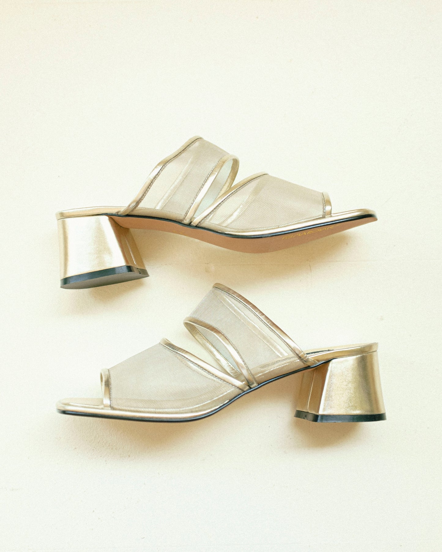 Gold Mesh Sandals 8.5