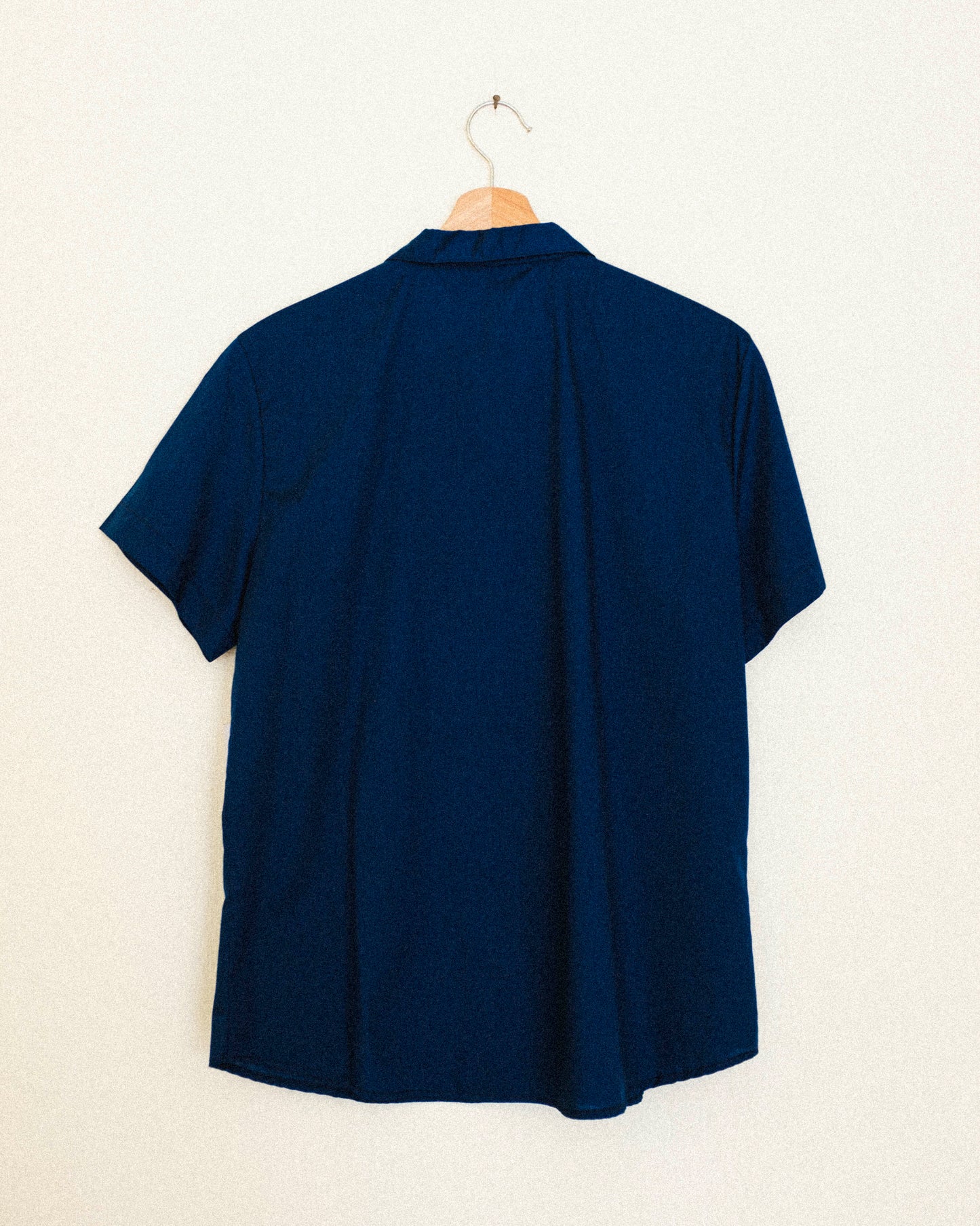 Navy Short Sleeve Button Up