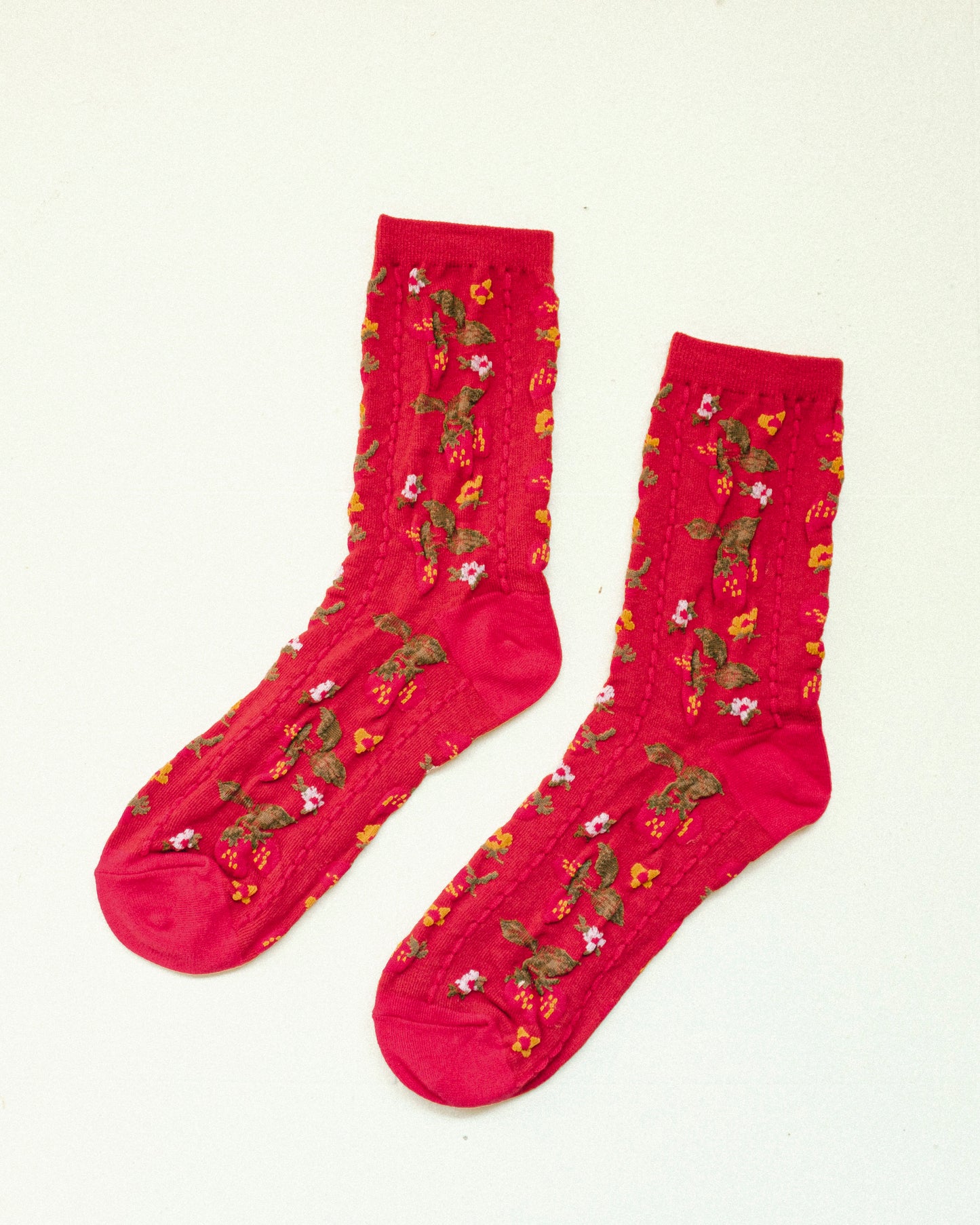 Strawberry Socks - Red