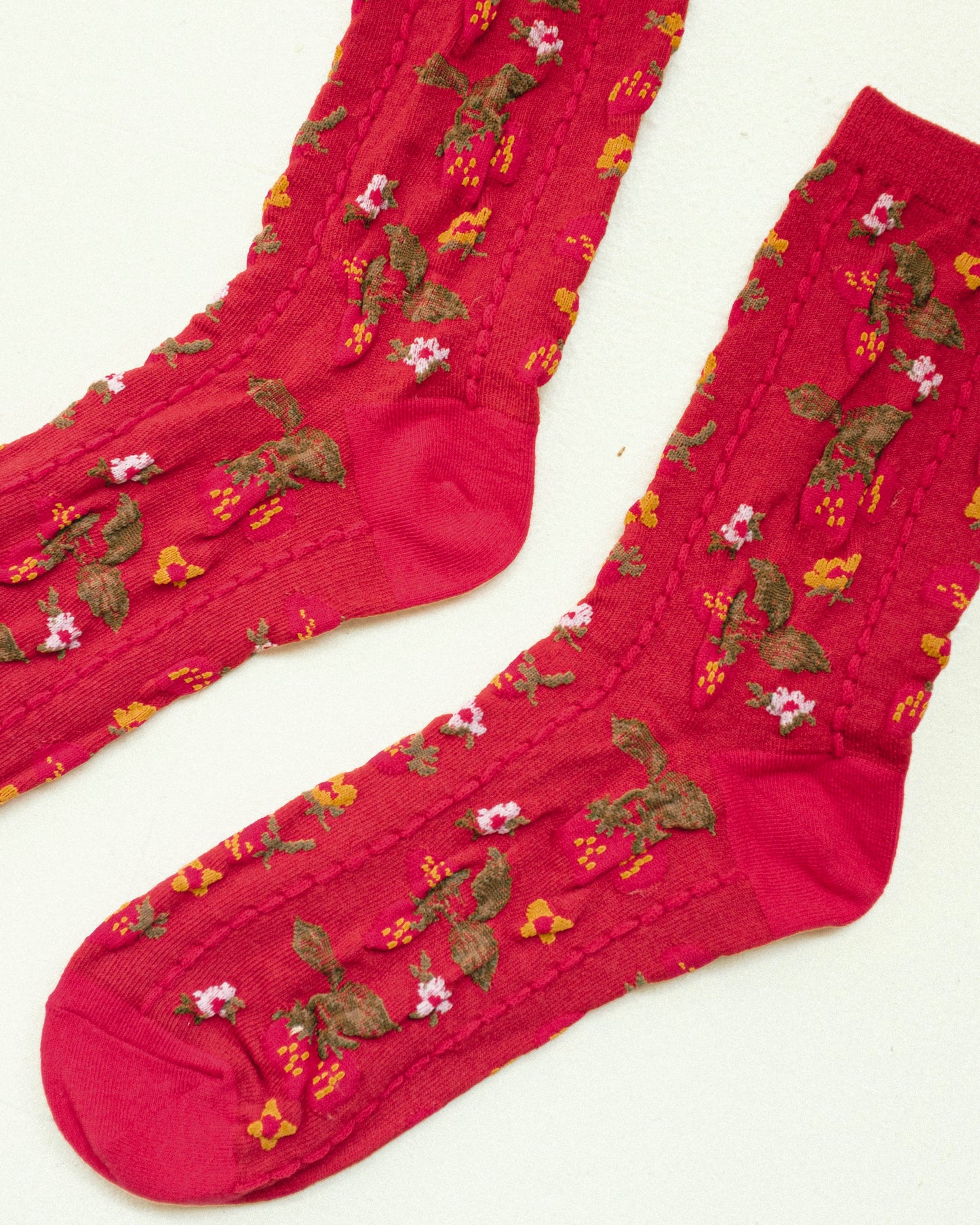 Strawberry Socks - Red