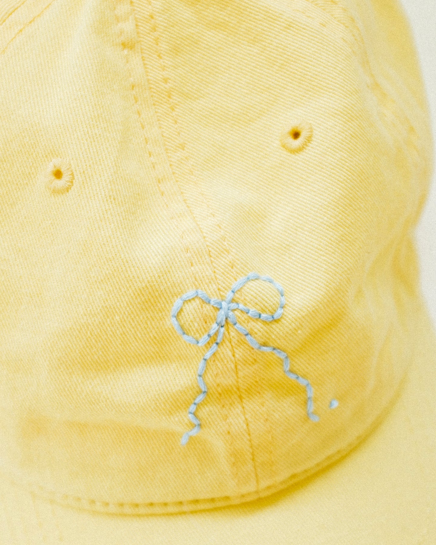 Embroidered Bow Cap