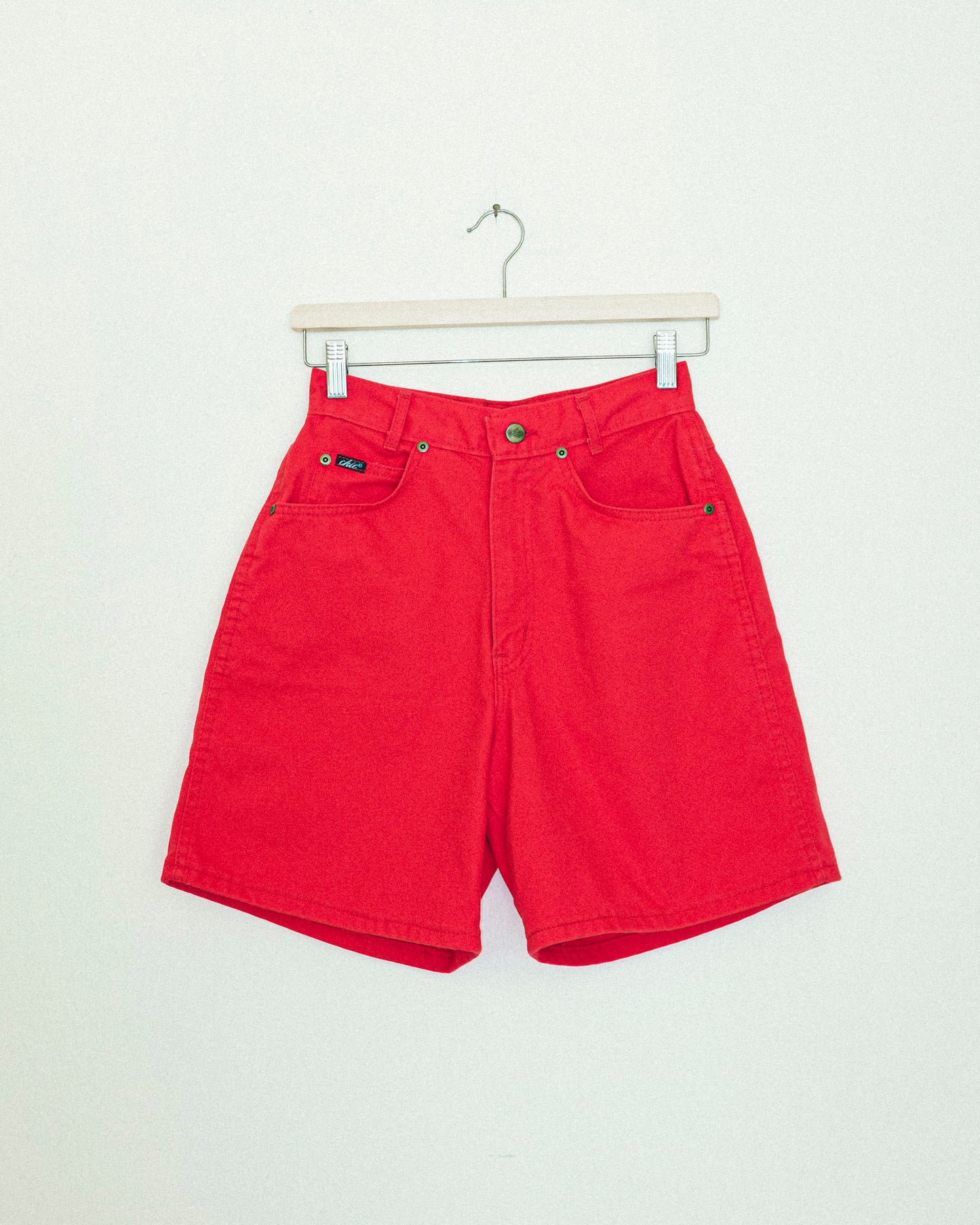 Red Denim Shorts