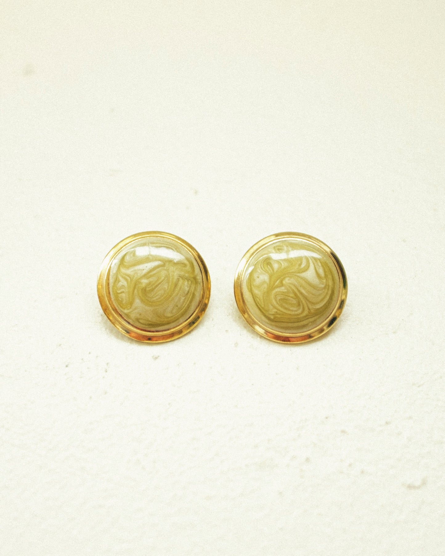 Mod Olive Swirl Earrings