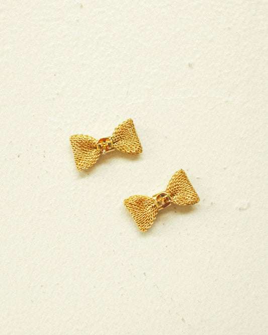 Mesh Bow Earrings