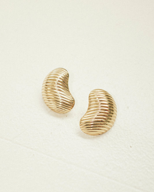 Gold Bean Earrings