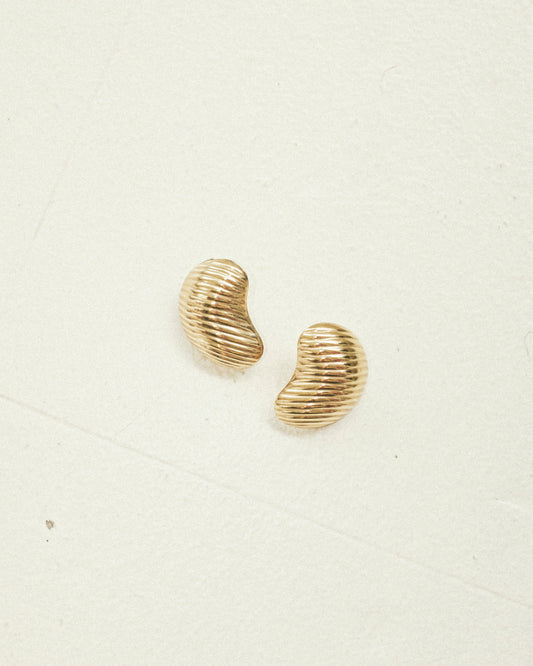 Gold Bean Earrings