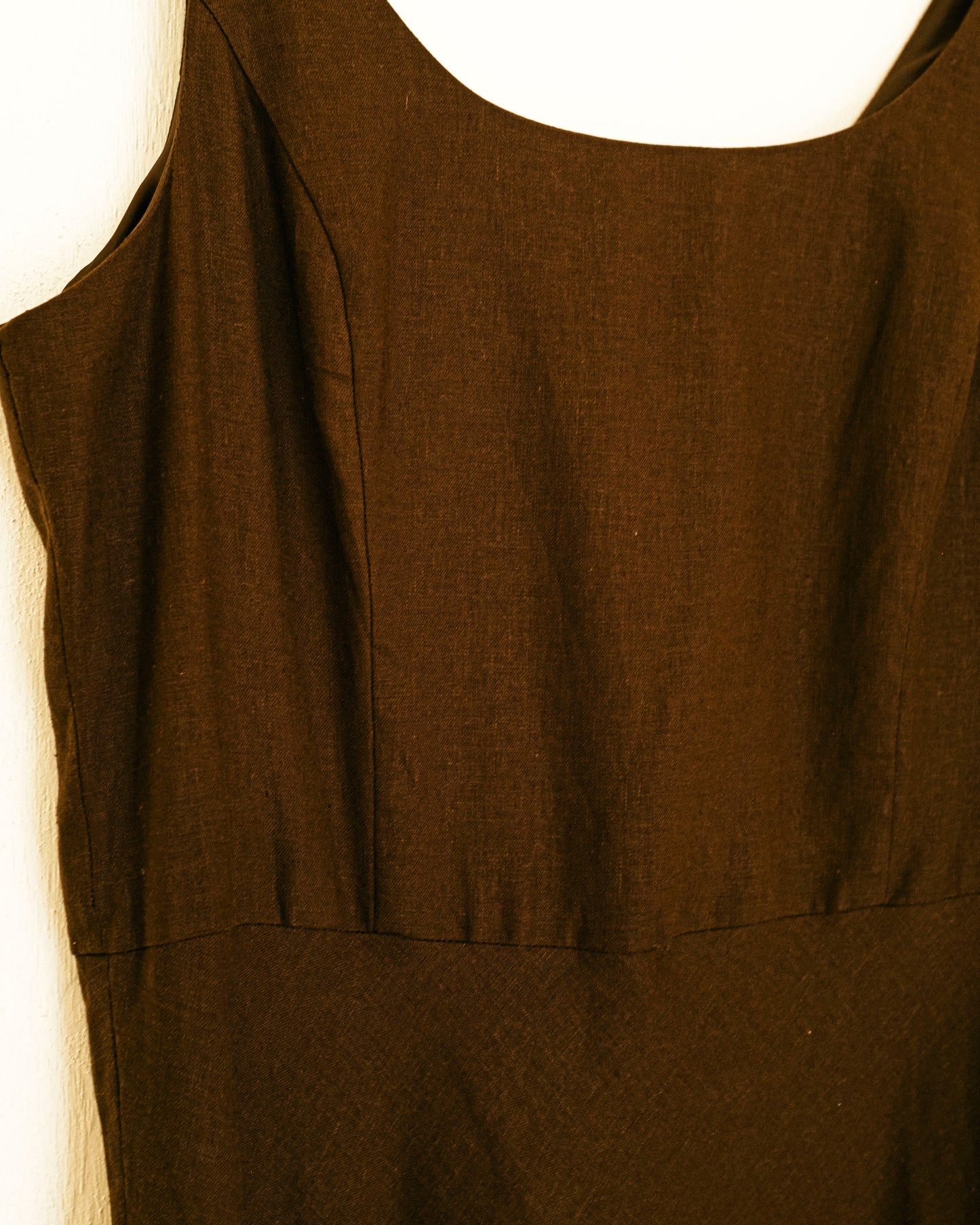 Cocoa Linen Midi Dress