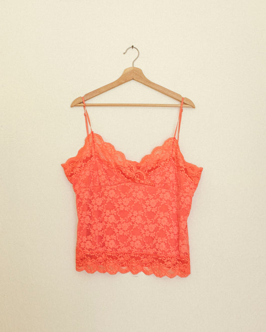 Coral Lace Cami