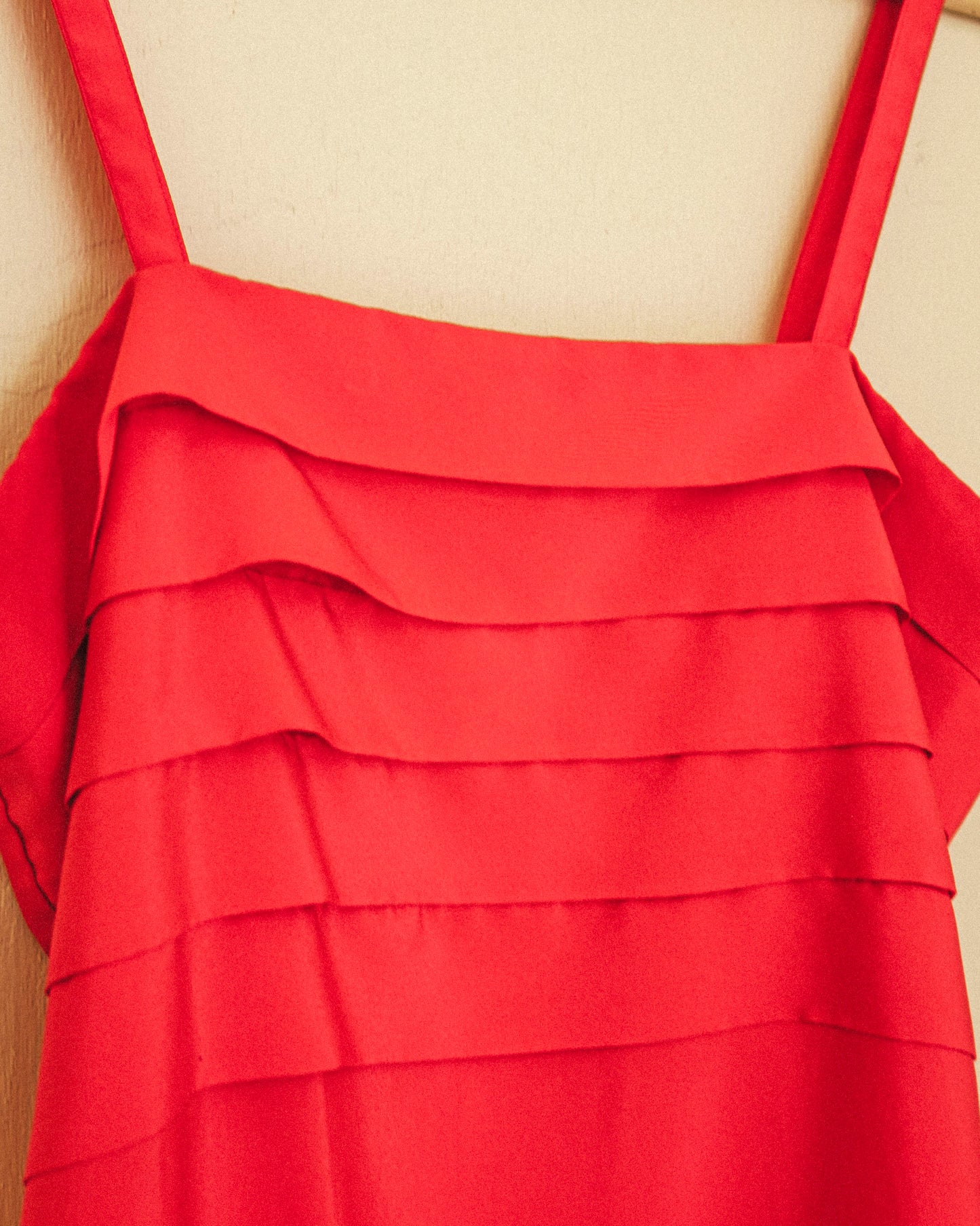 Poppy Pleated Tank