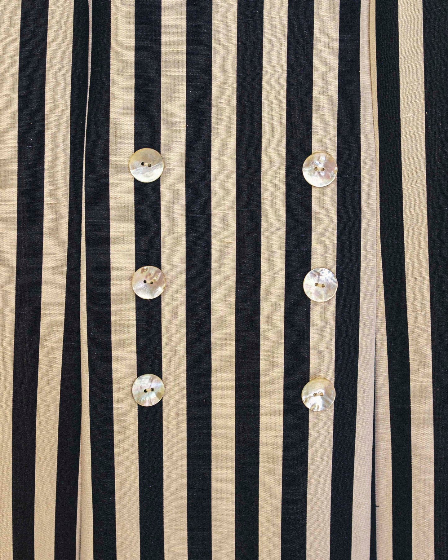 Linen Stripe Midi Dress