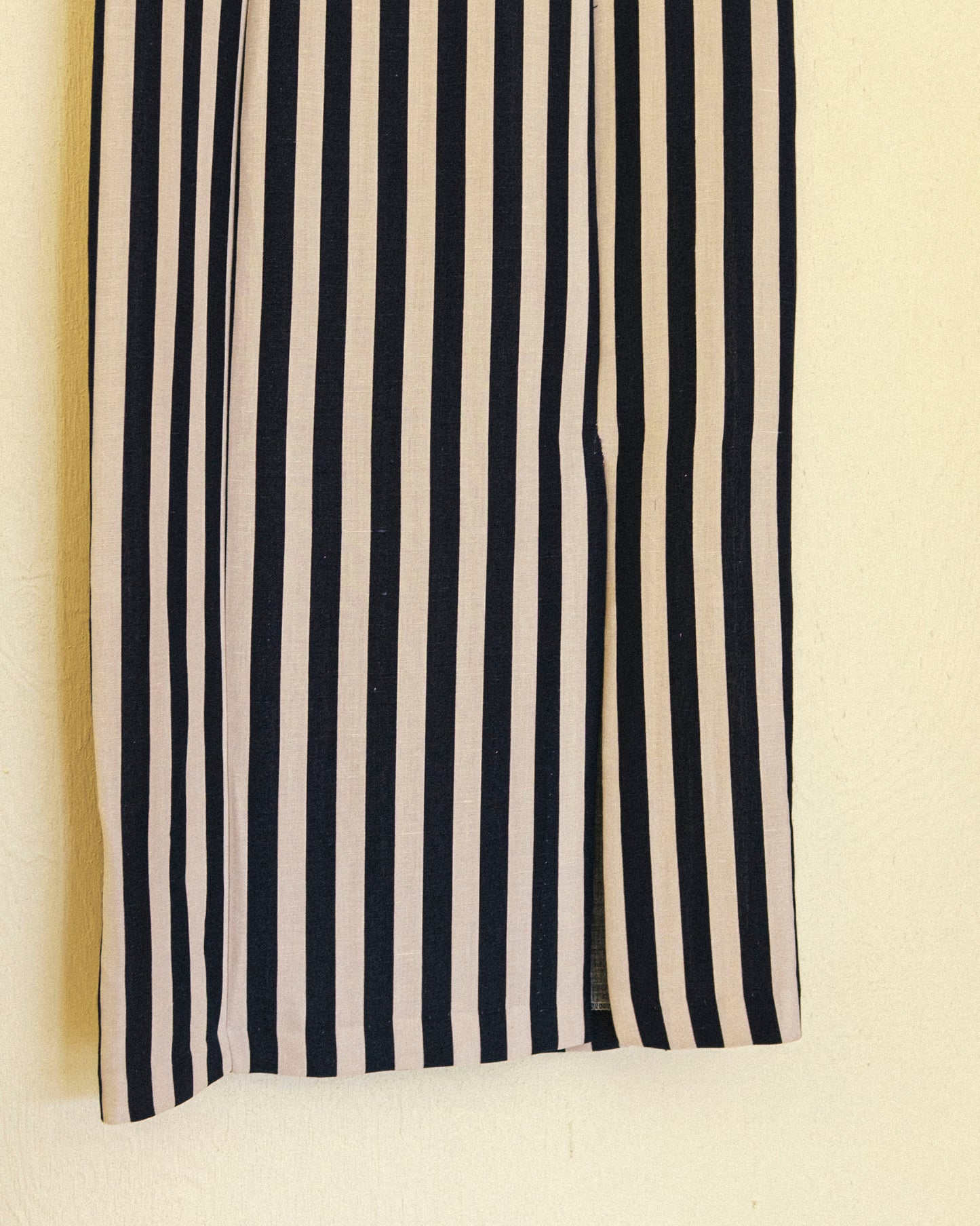 Linen Stripe Midi Dress