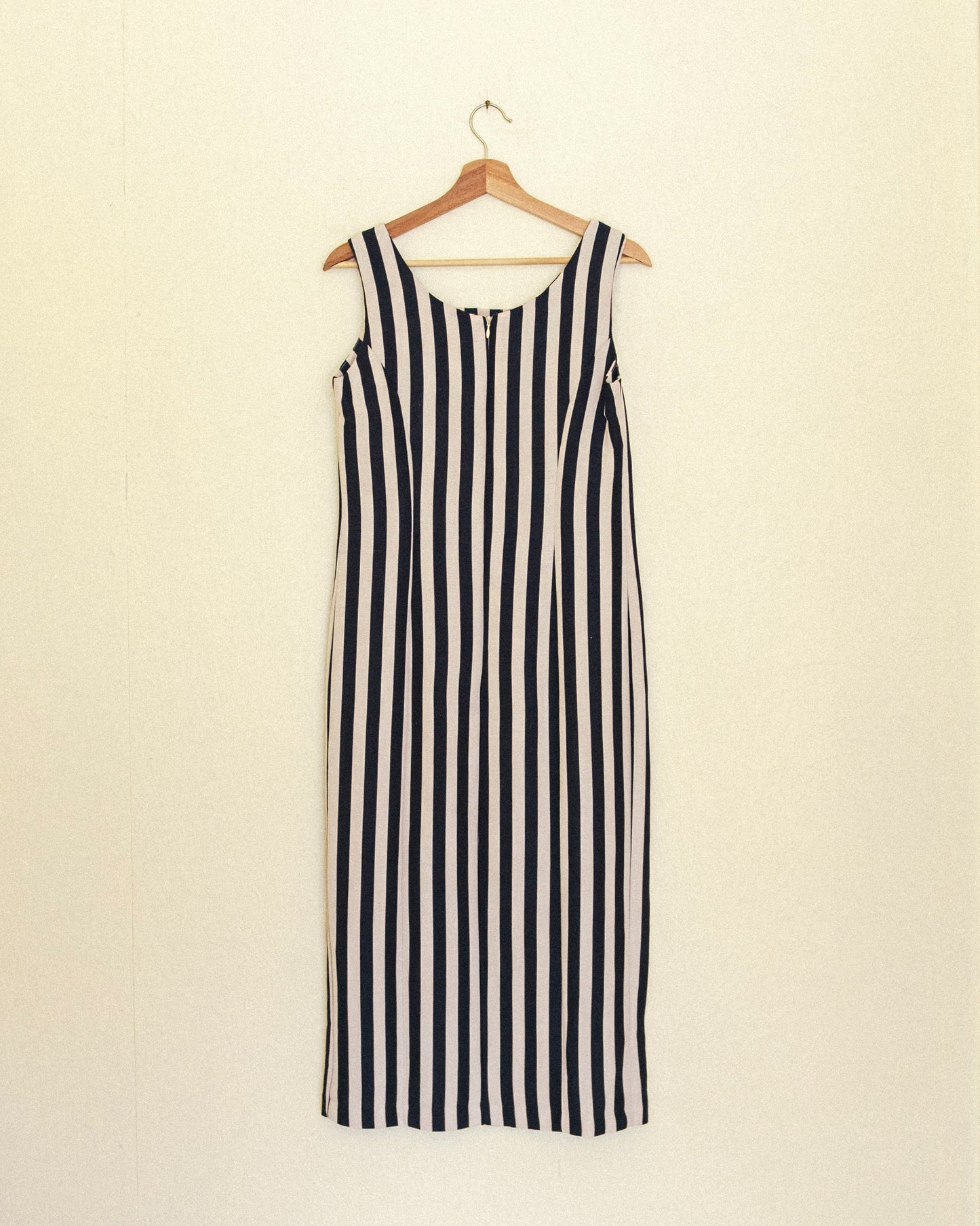 Linen Stripe Midi Dress