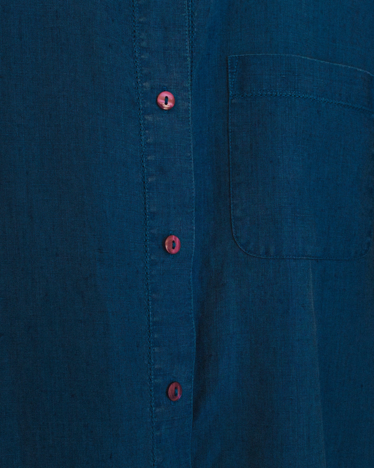 Indigo Linen Button Up